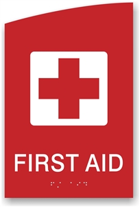 ADA Braille First Aid Sign