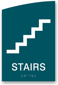 ADA Braille Stairs Sign