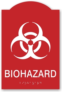 ADA Braille Biohazard Sign