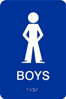 ADA Braille Boy's Restroom Sign