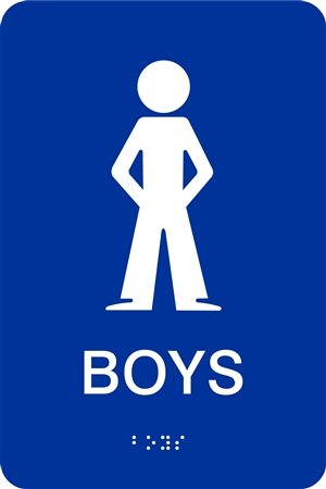 ADA Braille Boy's Restroom Sign