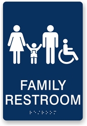 ADA Braille Family Restroom Sign