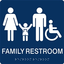 Family Restroom Braille Sign