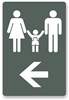 Directional Restroom Sign