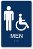 ADA Braille Men's Restroom Sign