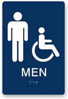 ADA Braille Men's Restroom Sign