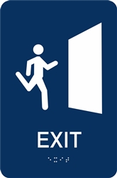 ADA Braille Exit Sign