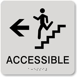 Stair Accessible Directional Braille Sign