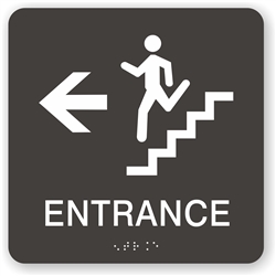 Stair Entrance Directional Braille Sign