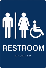 ADA Braille Restroom Sign