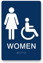 ADA Braille Women's Restroom Sign