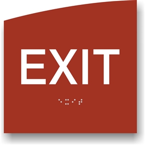 Exit Braille Sign