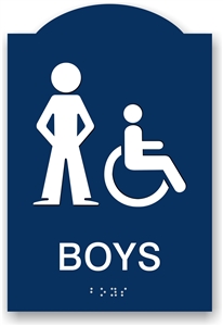 ADA Braille Boy's Restroom Sign