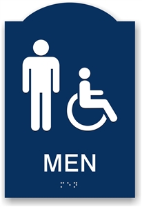 ADA Braille Men's Restroom Sign