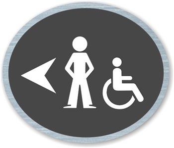 Boy's directional Sign