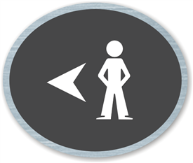 Boy's directional Sign