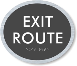 Exit Route ADA Braille Sign