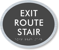 Exit Route Stair ADA Braille Sign