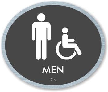 Men's braille ADA Sign