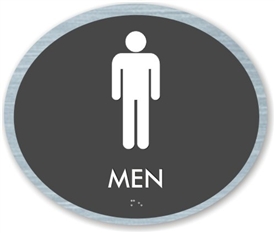 Men's braille ADA Sign