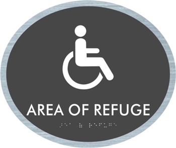 Area of Refuge braille ADA Sign