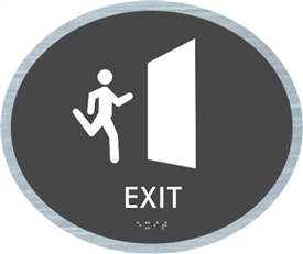 Exit braille ADA Sign