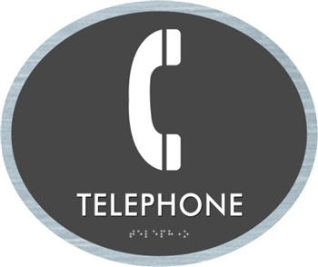 Telephone braille ADA Sign