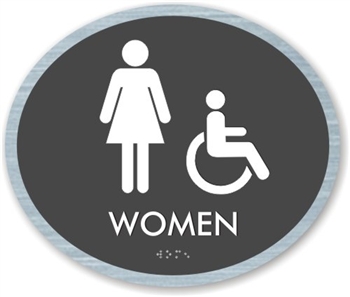 Women's braille ADA Sign