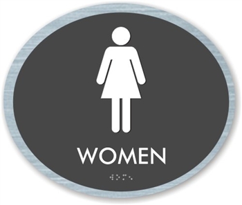 Women's braille ADA Sign