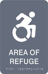 ADA Braille Area of Refuge Sign