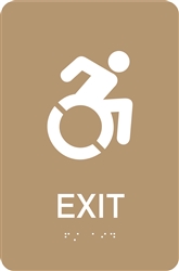 ADA Braille Exit Sign
