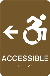 ADA Braille Handicap Accessible Directional Sign