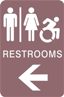 Directional Restroom Sign