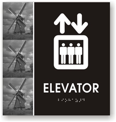 Elevator Braille Sign