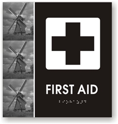 First Aid Braille Sign