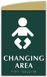 Braille Baby Changing Sign