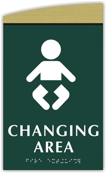 Braille Baby Changing Sign