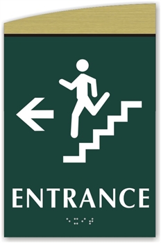 Braille Stair Entrance Directional Sign