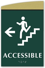 Braille Stair Accessible Directional Sign