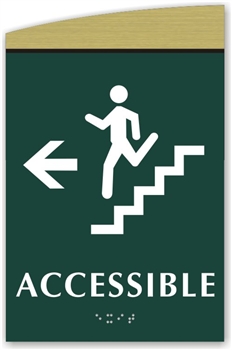 Braille Stair Accessible Directional Sign