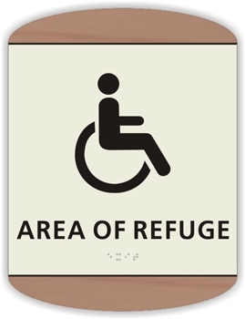 Braille Area of Refuge Sign