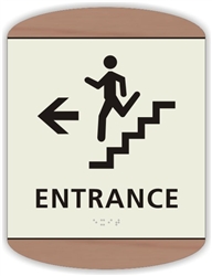 Braille Stair Entrance Directional Sign