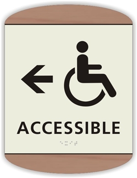 Braille Handicap Accessible Directional Sign