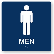 Men's Restroom Braille Sign