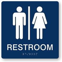 Restroom Braille Sign