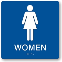 Women's Restroom Braille Sign