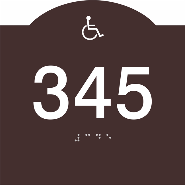 Room Number Braille Sign