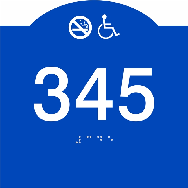 Room Number Braille Sign