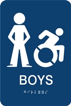 ADA Braille Boy's Restroom Sign