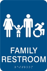 ADA Braille Family Restroom Sign